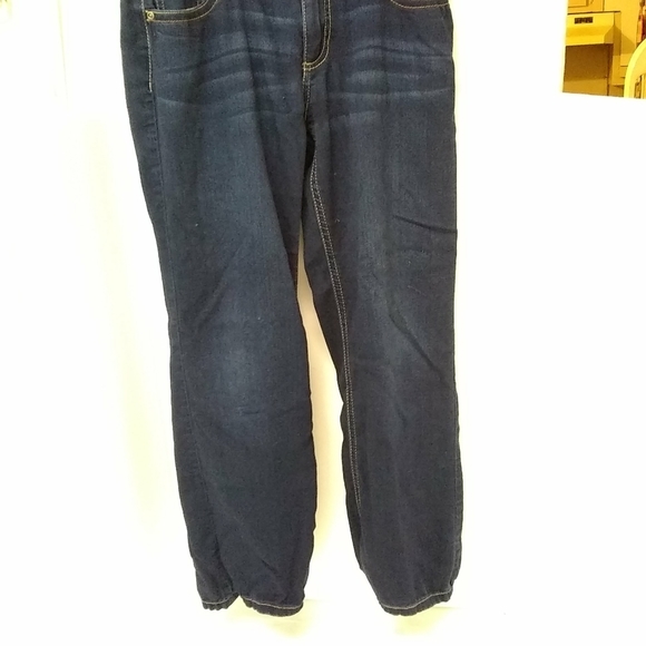 JORDACHE jeans Blue Bootcut Distressed Lycra Embroidery Pockets Size 14 27ins. - Picture 11 of 11